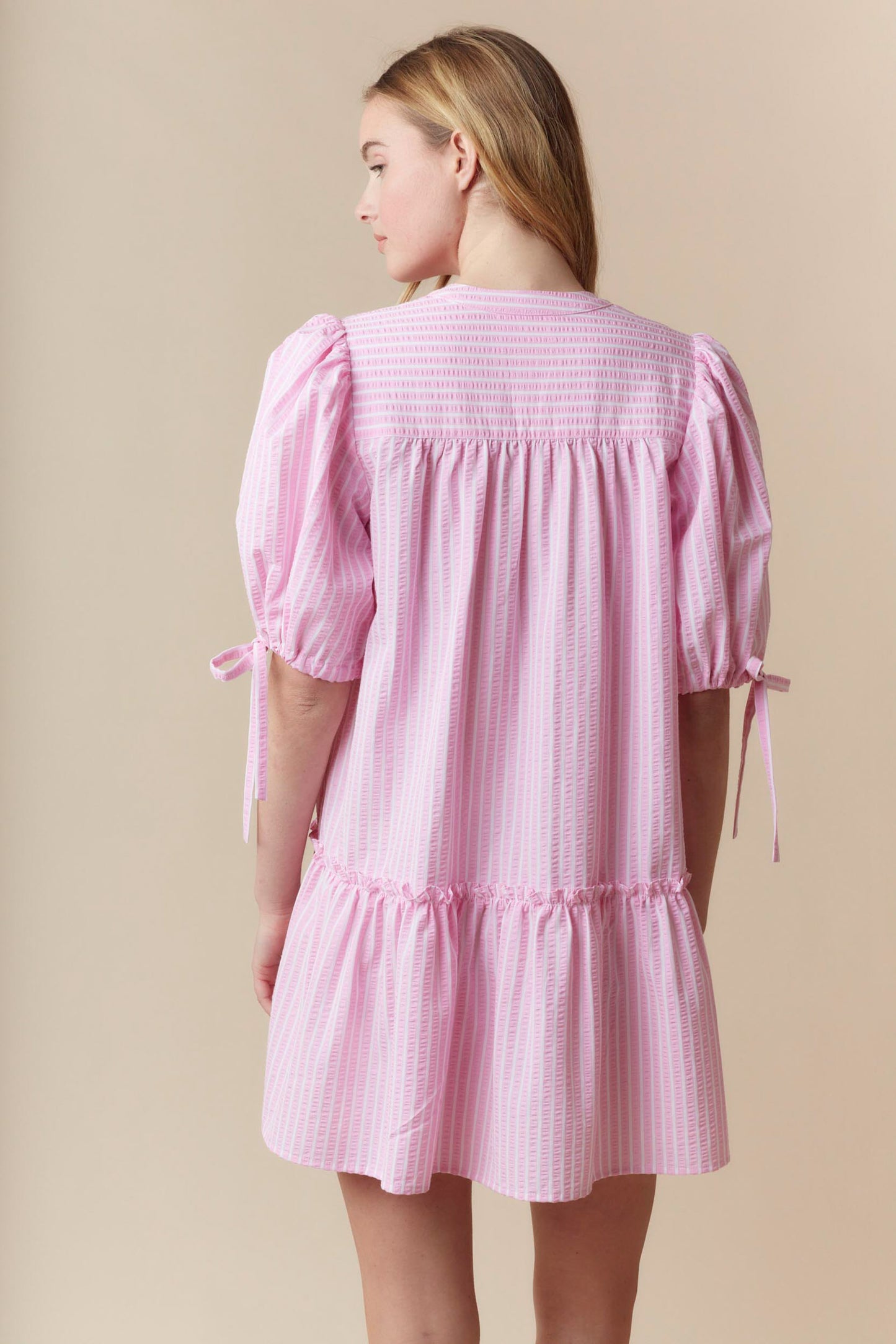 Palm Springs Striped Dress (Pink)