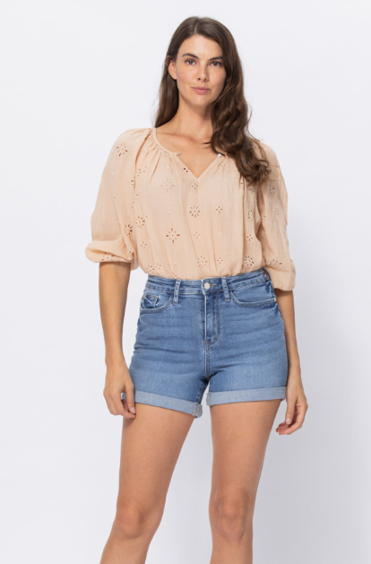 Sofia Denim Shorts (Medium Wash)