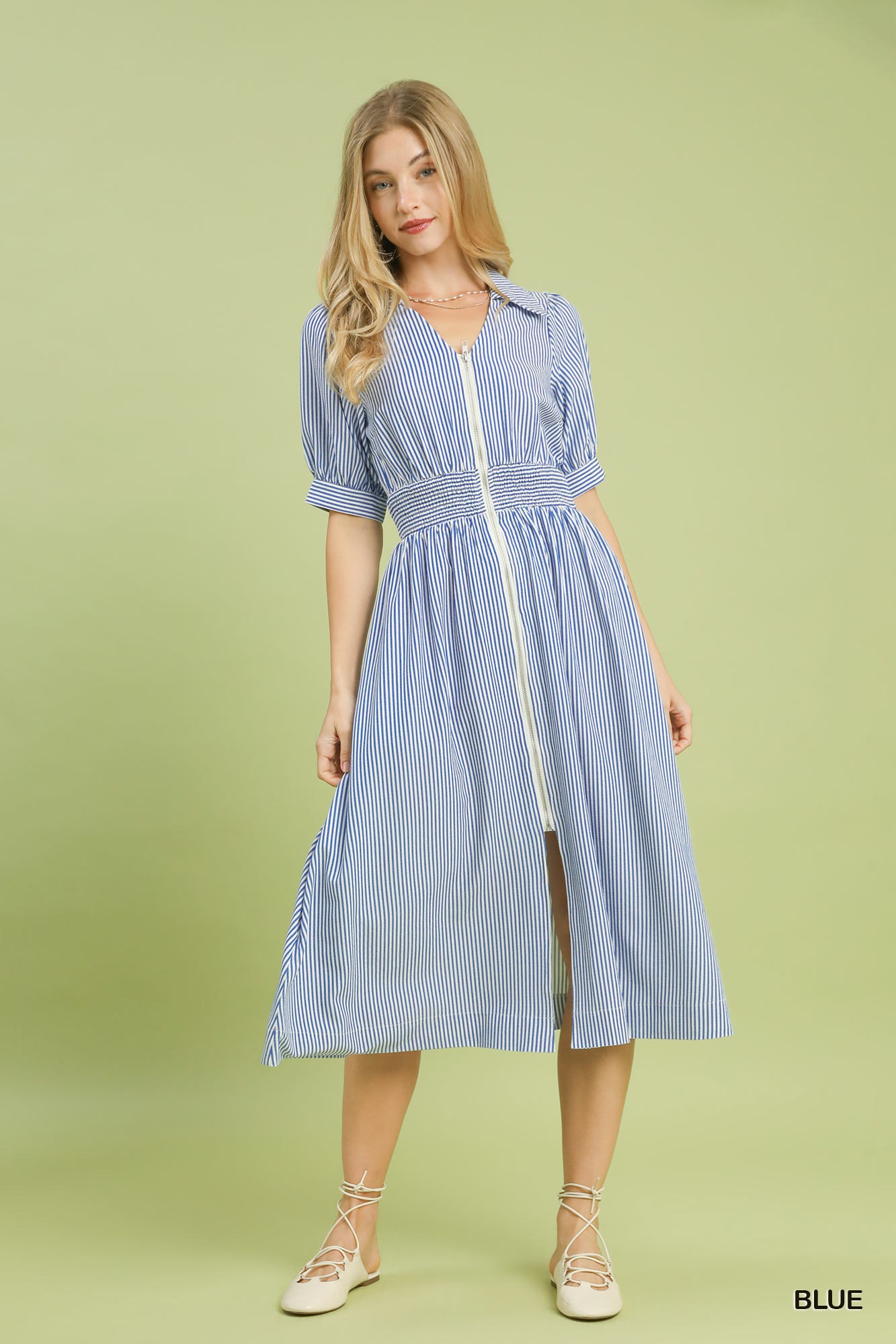 Pier My Way Stripe Midi Dress - Delta Swanky Girl