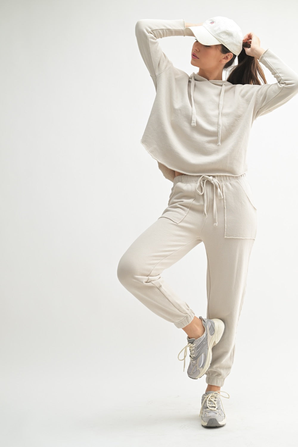 Raw Edge Essential Joggers - Light Grey