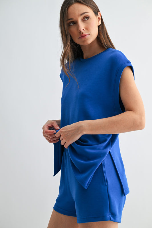 Duo Drift Short Set - Blue - Delta Swanky Girl