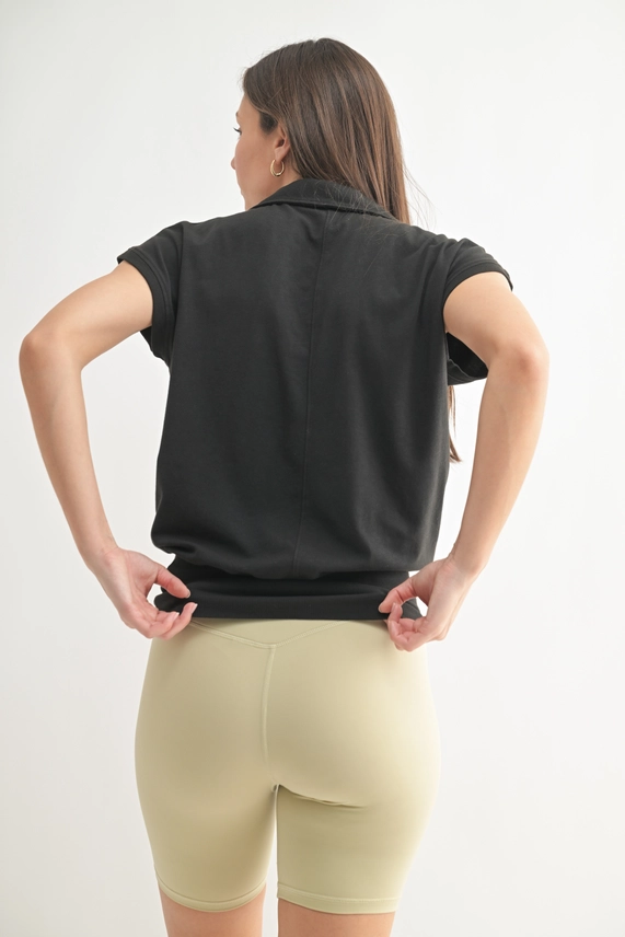 Shoreline Pima Cotton Polo Tee - Black