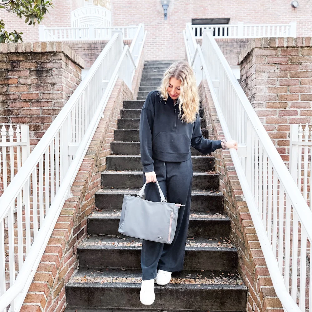 Nelson Nylon Tote Bag - Grey - Delta Swanky Girl
