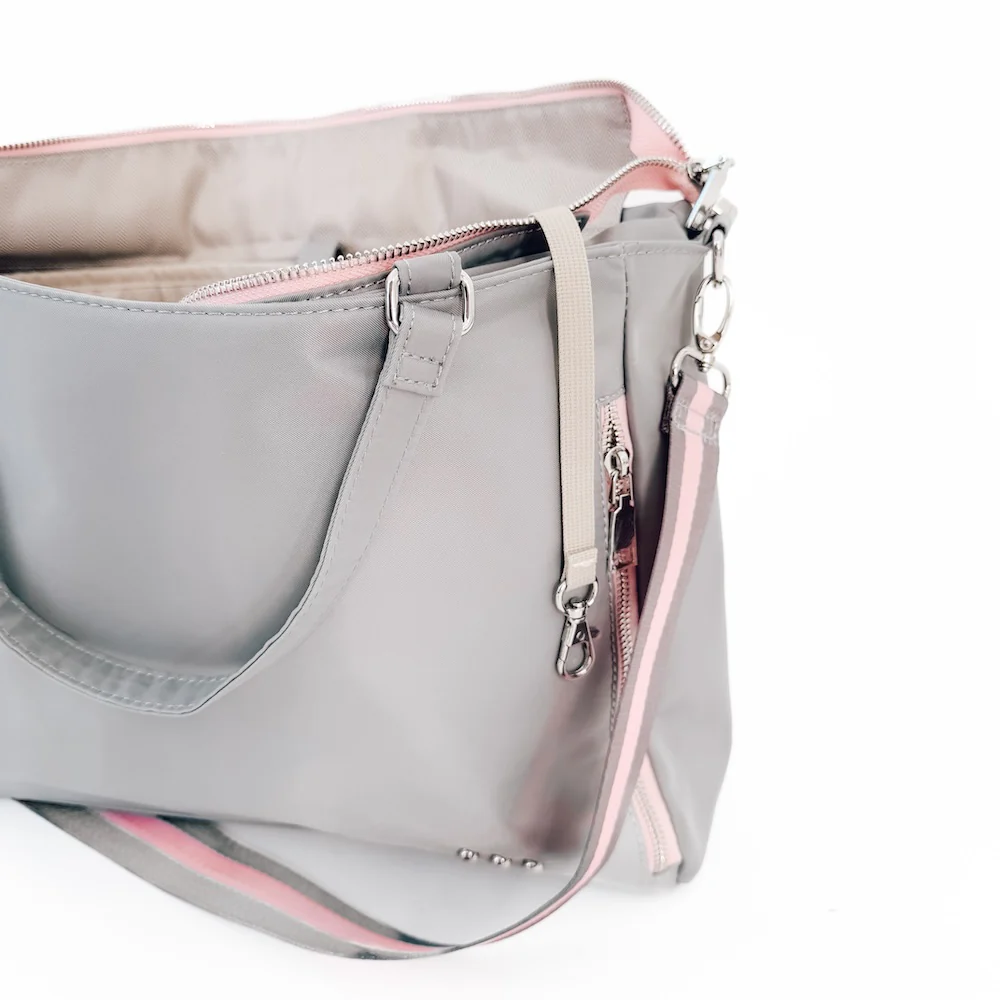 Nelson Nylon Tote Bag - Grey - Delta Swanky Girl