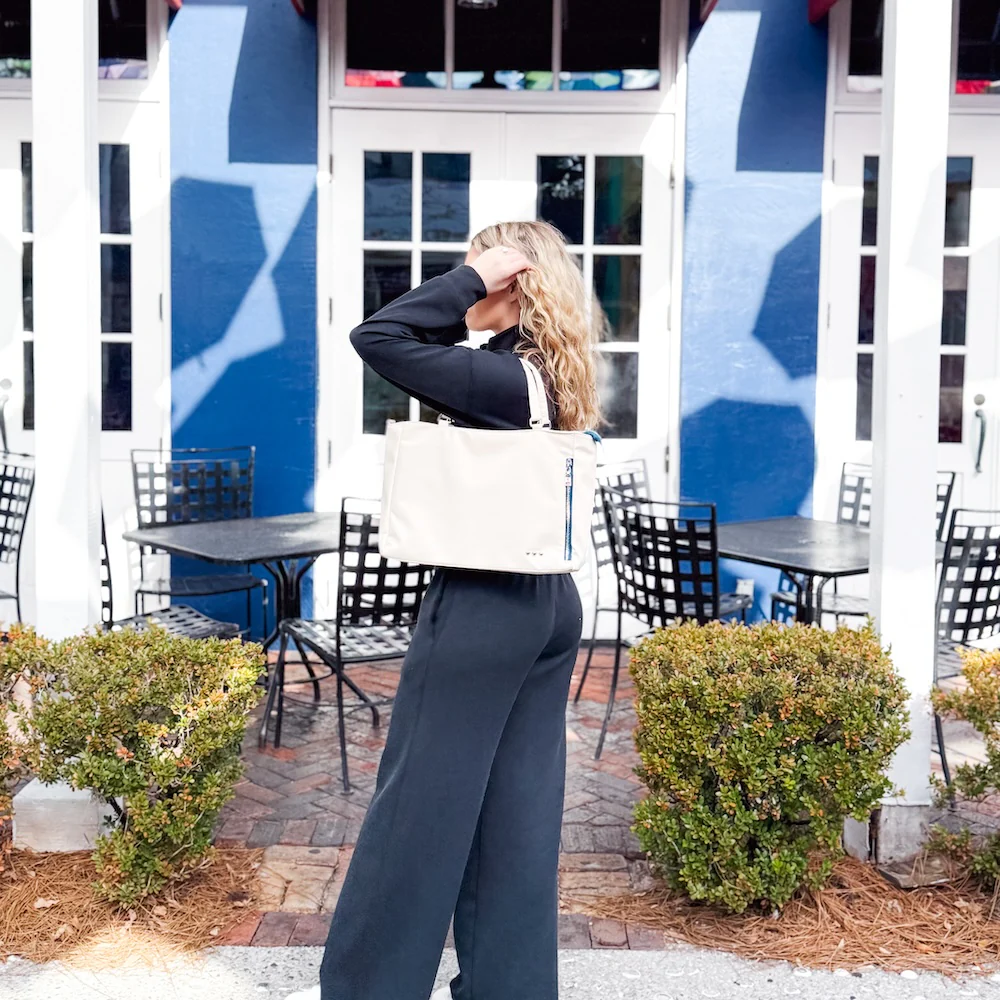 Nelson Nylon Tote Bag - Cream