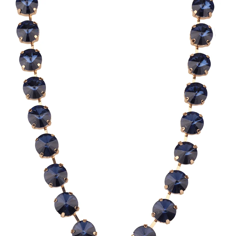 Daydreamer Chunky Crystal Collar Necklace - Sapphire