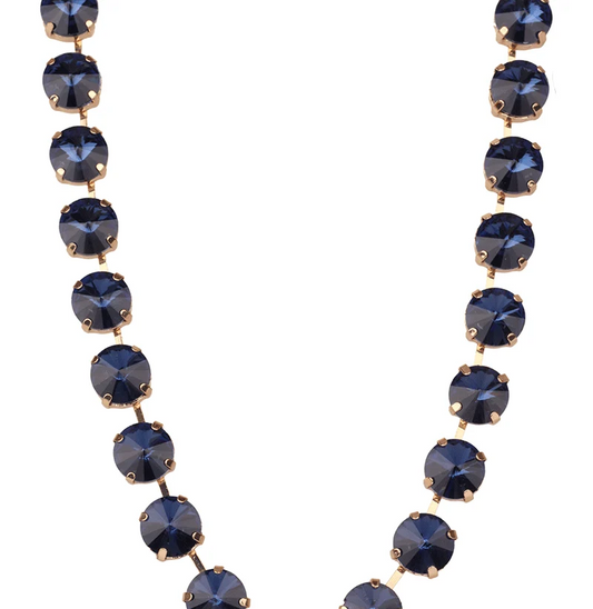 Daydreamer Chunky Crystal Collar Necklace - Sapphire