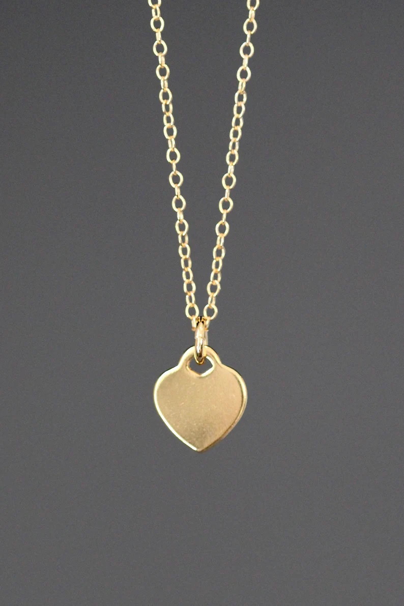 Heart Tag Curb Chain Necklace - Delta Swanky Girl