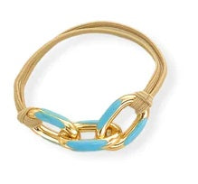 Bling Hair Tie Bracelet (Bright Blue)