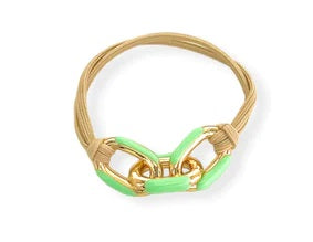 Bling Hair Tie Bracelet (Lime Green)