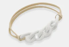 Bling Hair Tie Bracelet (Matte White)
