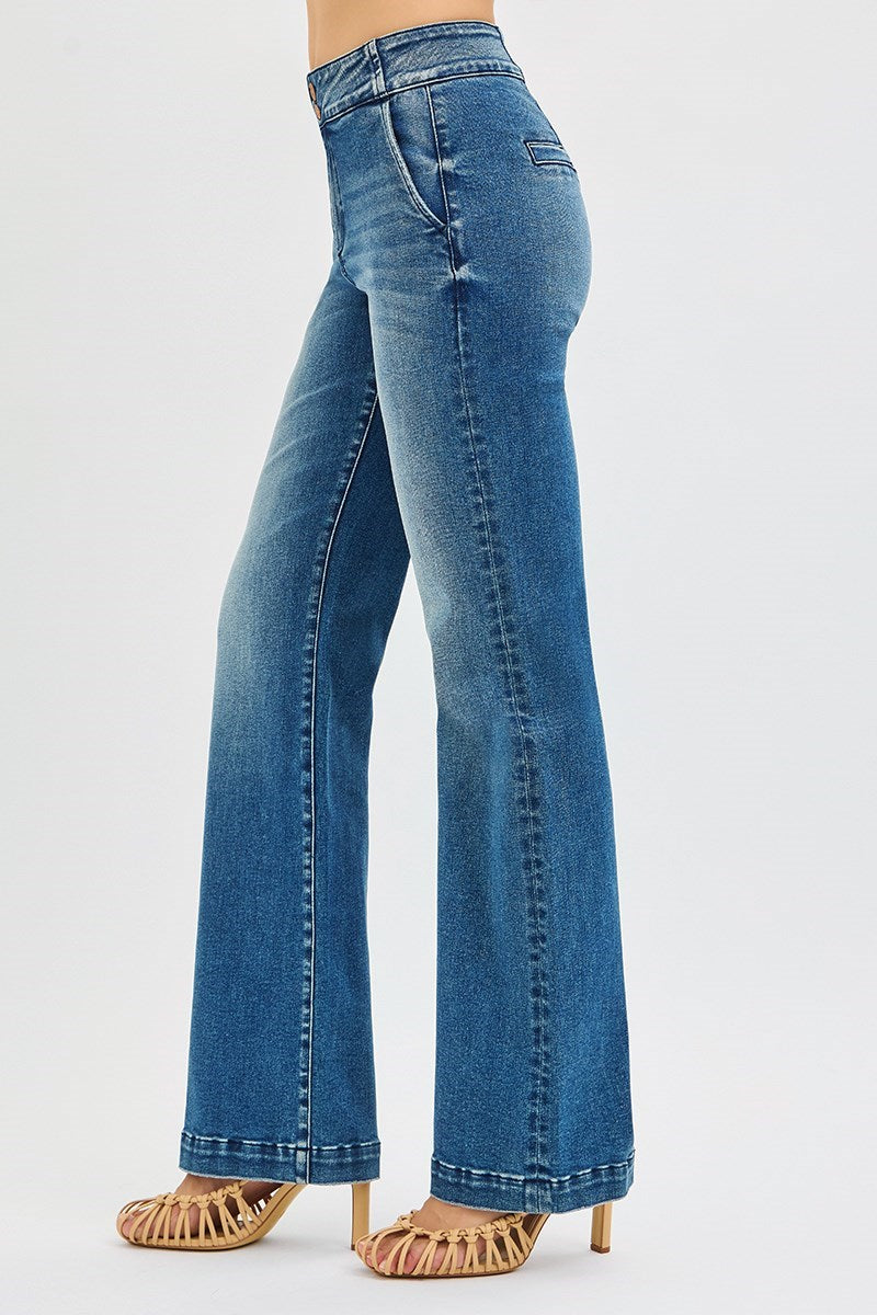 Autumn Nights Tummy Control High Rise Jean - Dark - Delta Swanky Girl