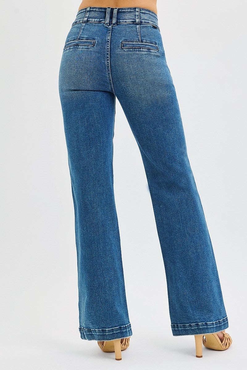 Autumn Nights Tummy Control High Rise Jean - Dark - Delta Swanky Girl