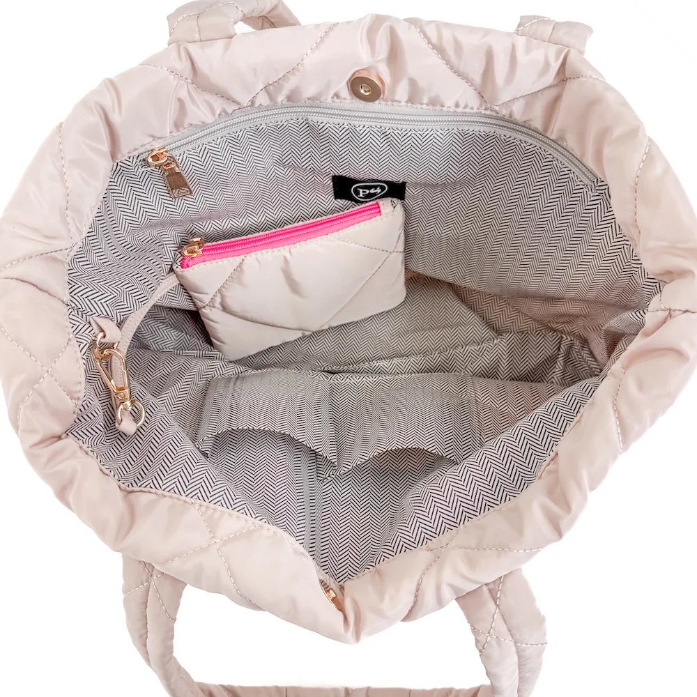 PS Quilted Puffer Tote Bag - CoCo - Delta Swanky Girl