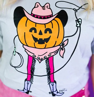 Giddy Up Pumpkin Graphic Tee (Silver)