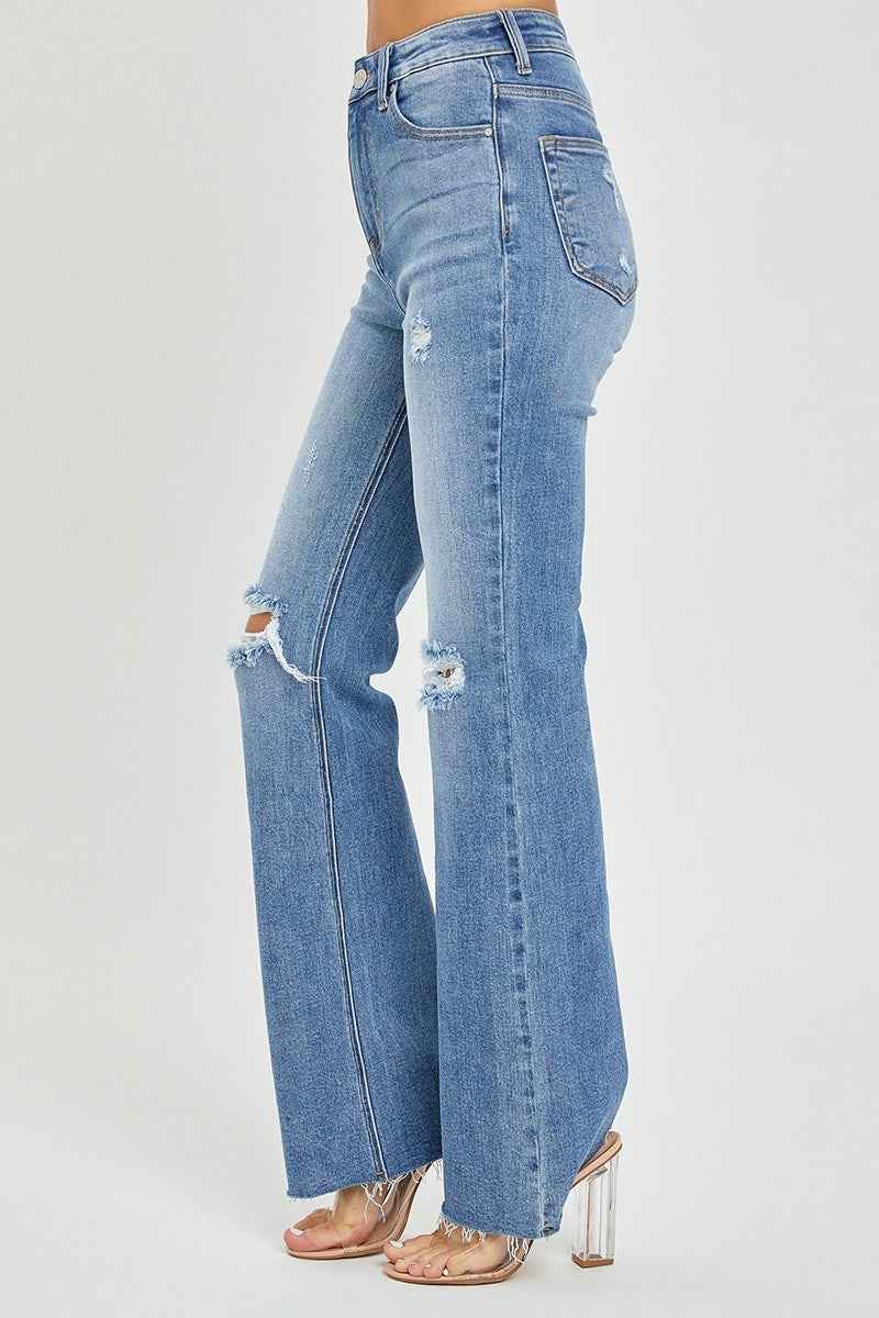 Curvy Super Sassy Flare Jean (Medium Wash)