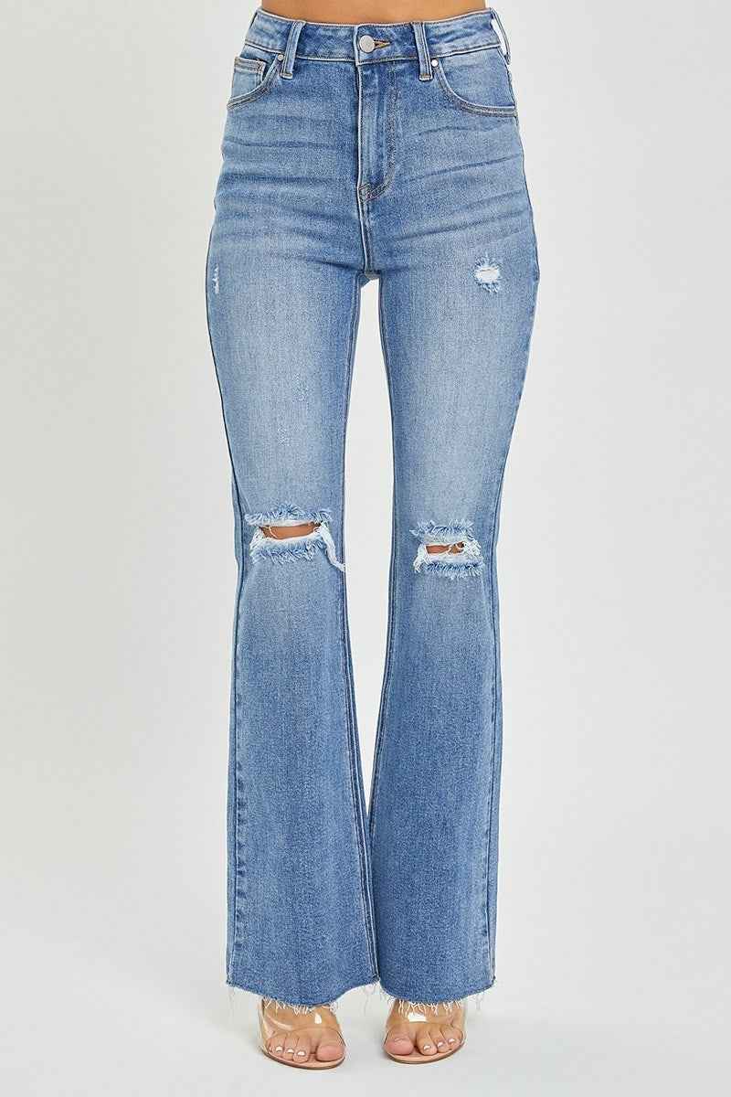 Curvy Super Sassy Flare Jean (Medium Wash)