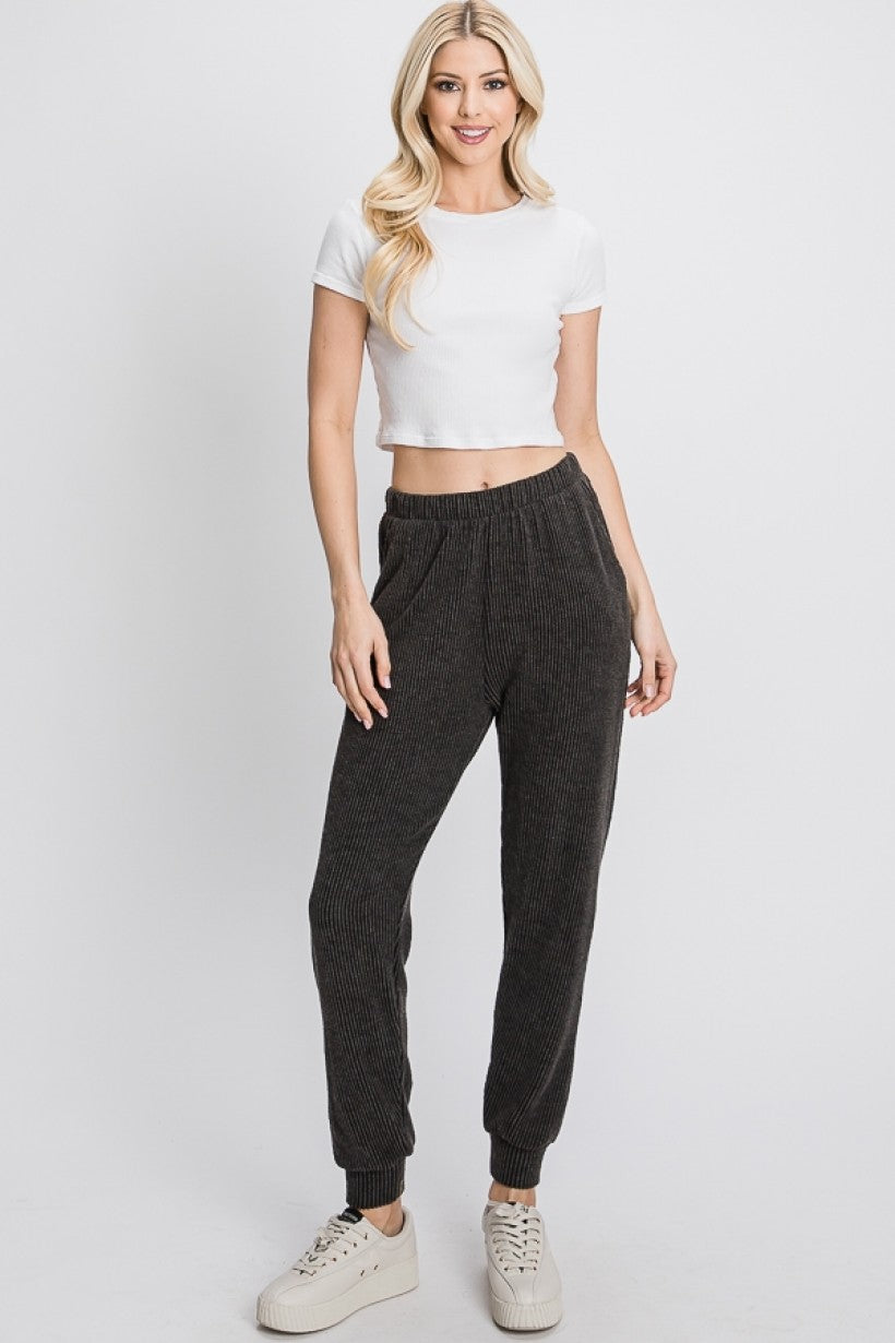 Runway Girl Ribbed Joggers
