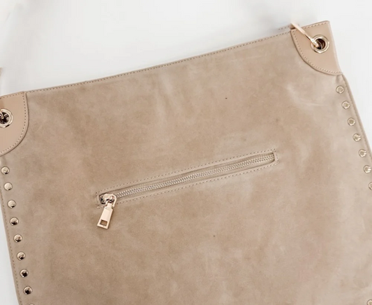 Hendrix Suede Hobo Bag - Oat - Delta Swanky Girl
