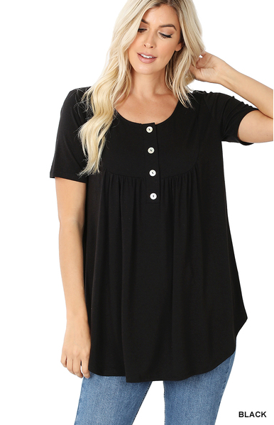 Curvy Found My Passion Top (BLACK)