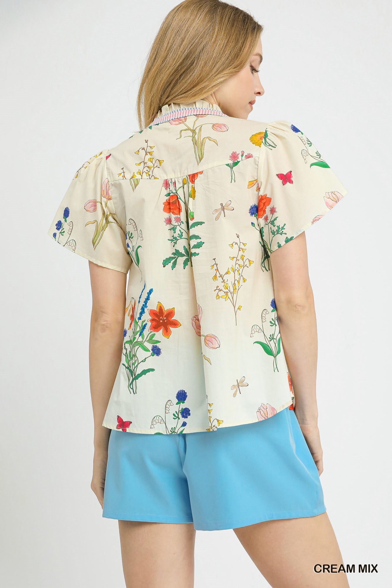 Sedona Floral Top - Cream