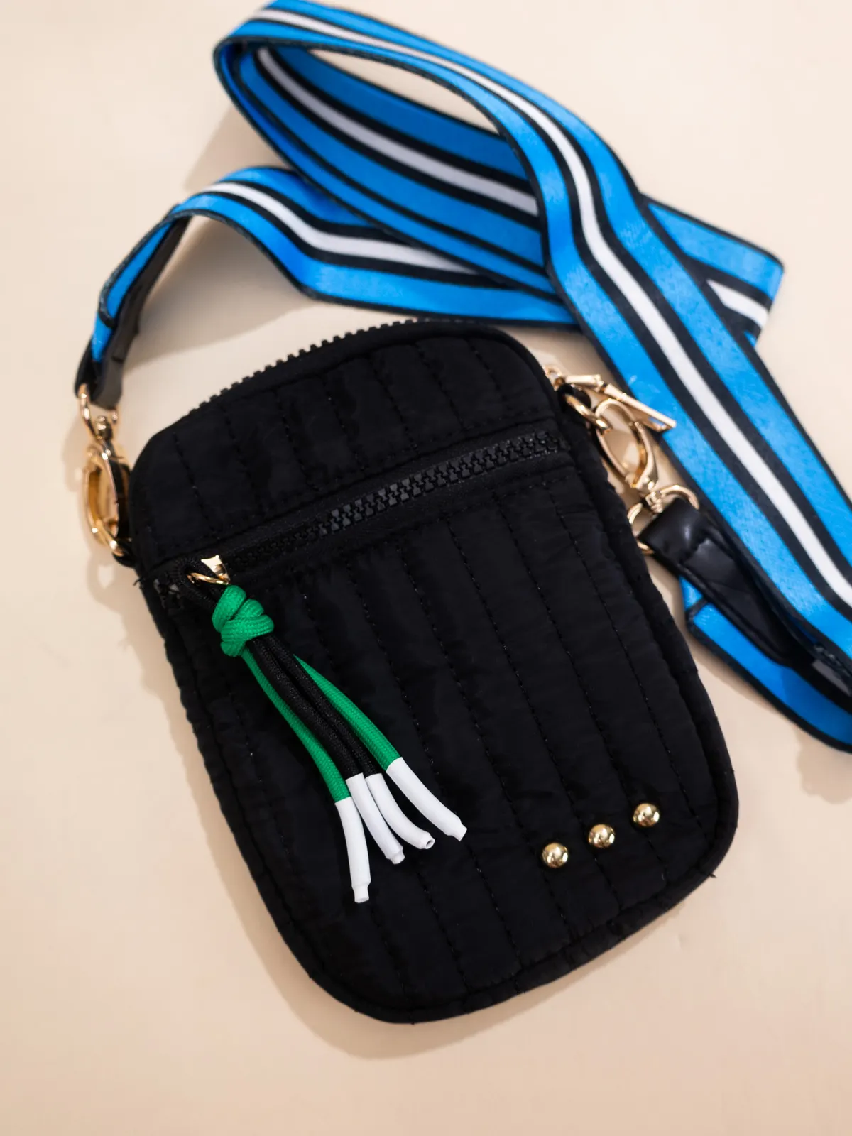 Eliza Quilted Crossbody - Black - Delta Swanky Girl