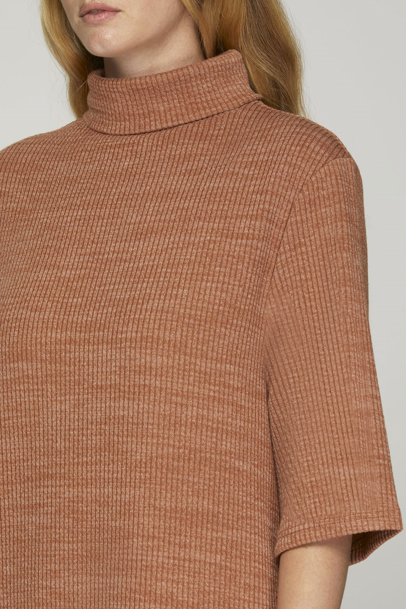 Rita Ribbed Knit Dress - Cinnamon