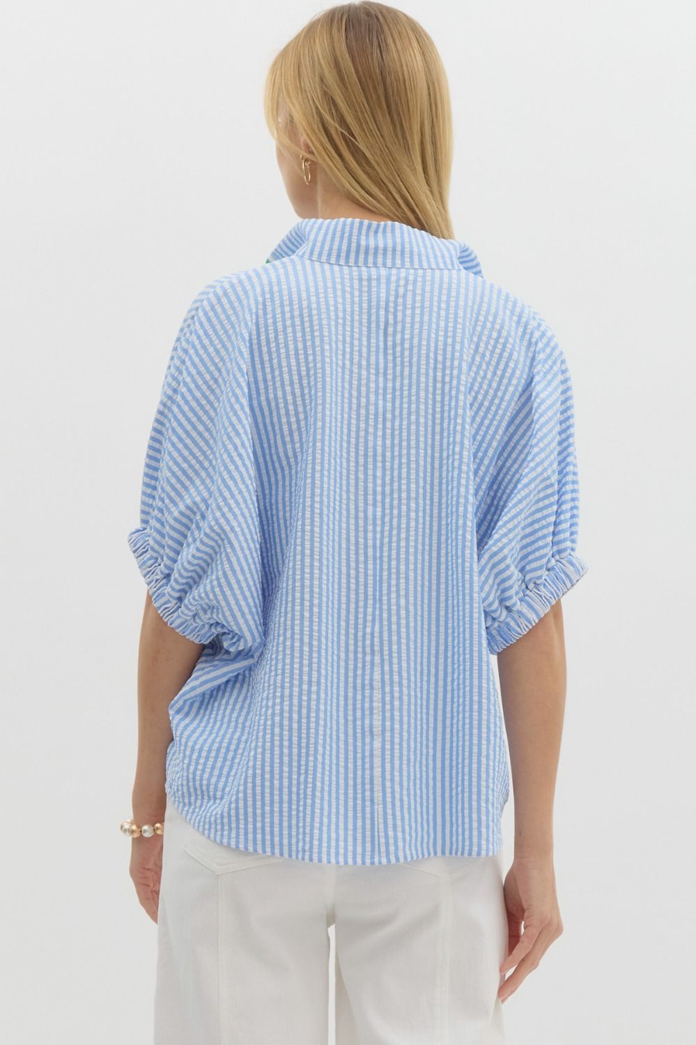 Coastal Breeze Striped Top (Blue)