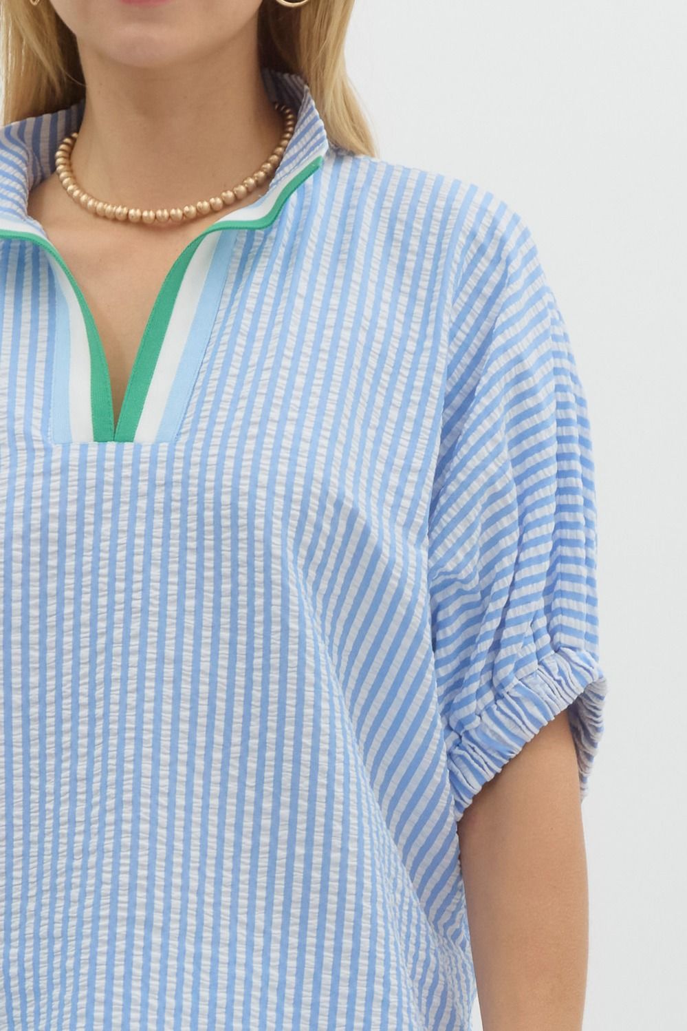 Coastal Breeze Striped Top (Blue)