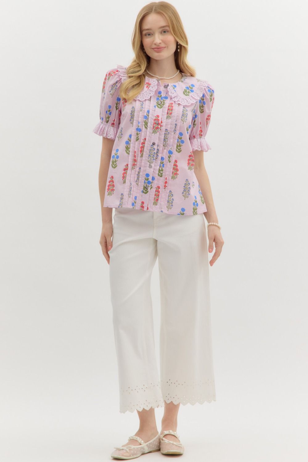 Juliet Floral Top (Lilac)