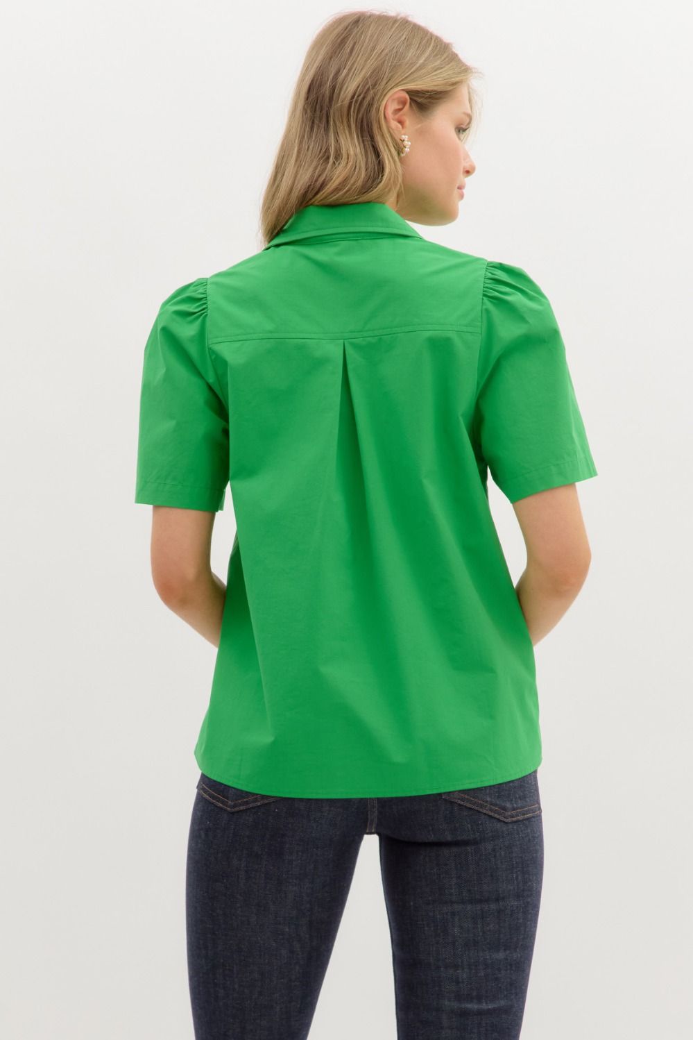 Lucky Days Button Top (Green)
