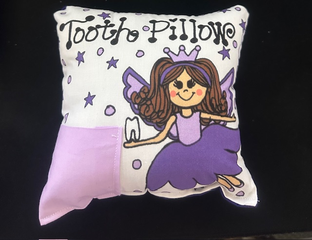 Tooth Fairy Pillow - Purple Brunette - Delta Swanky Girl