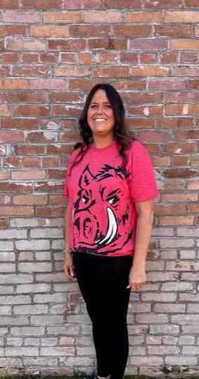 Vintage Razorback Graphic Tee (Red)