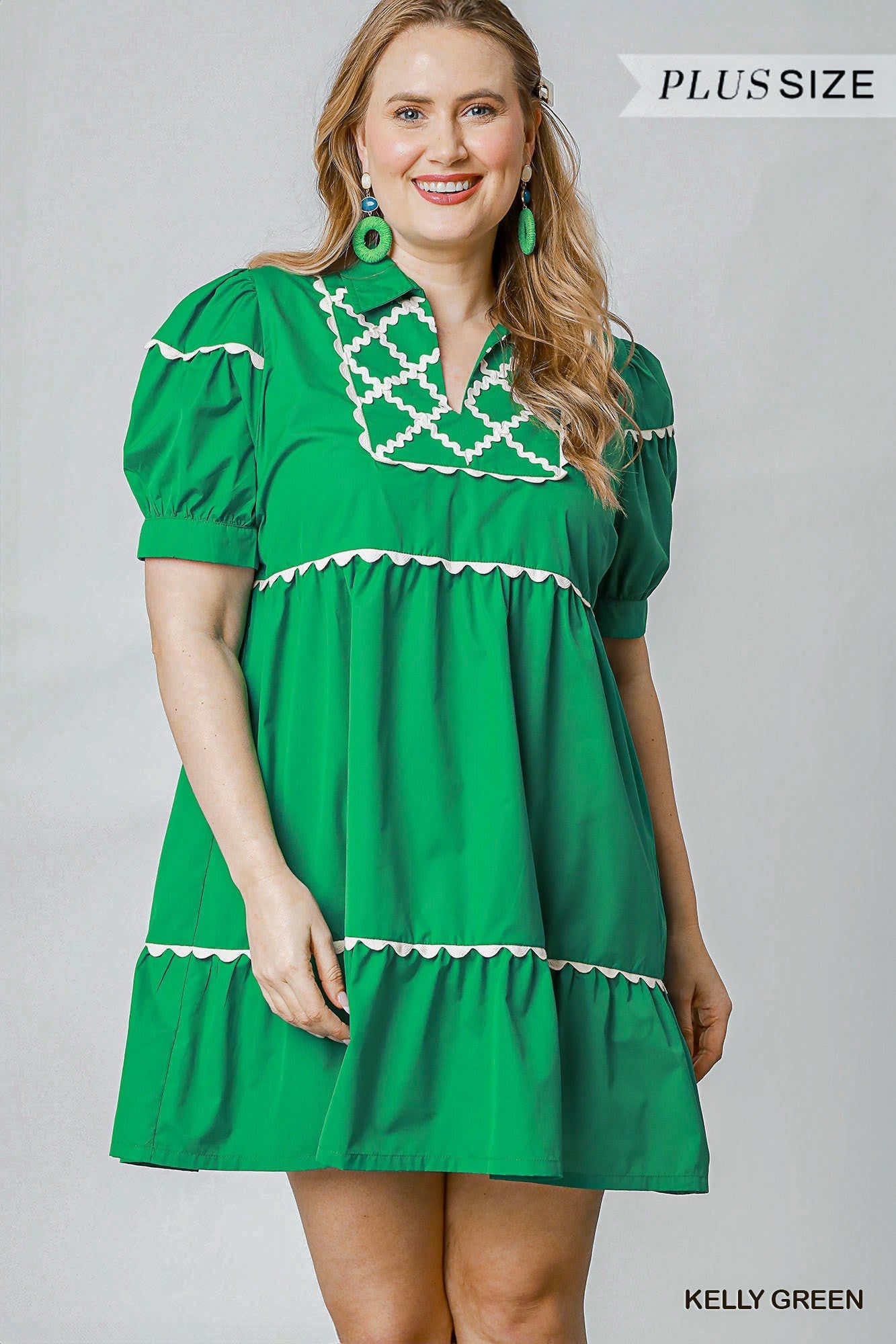 Curvy Now Or Never Tiered Dress - Green Delta Swanky Girl Curvy Now Or Never Tiered Dress - Green Delta Swanky Girl