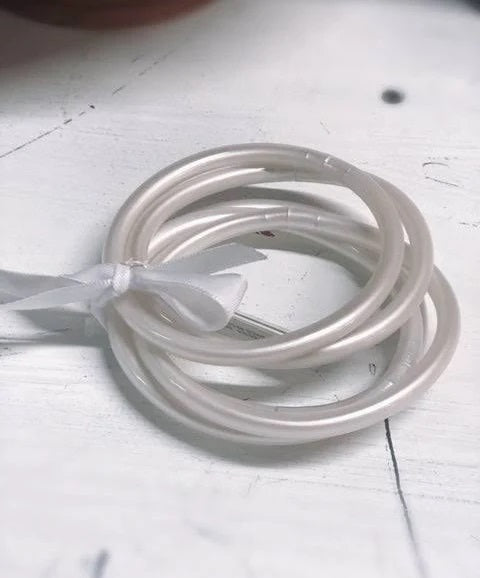 Game Day Jelly Bangle (White)