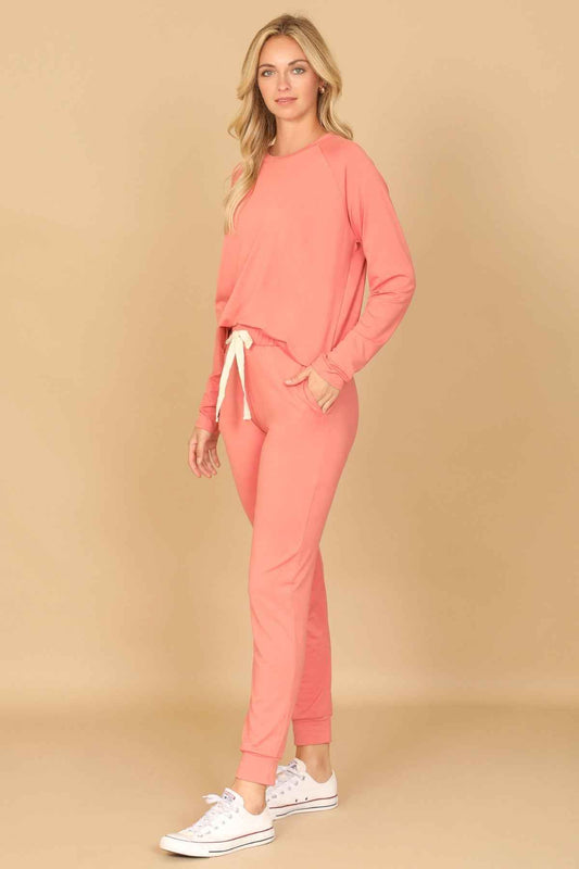 Curvy Wild Willow Jogger Set (Lantana)