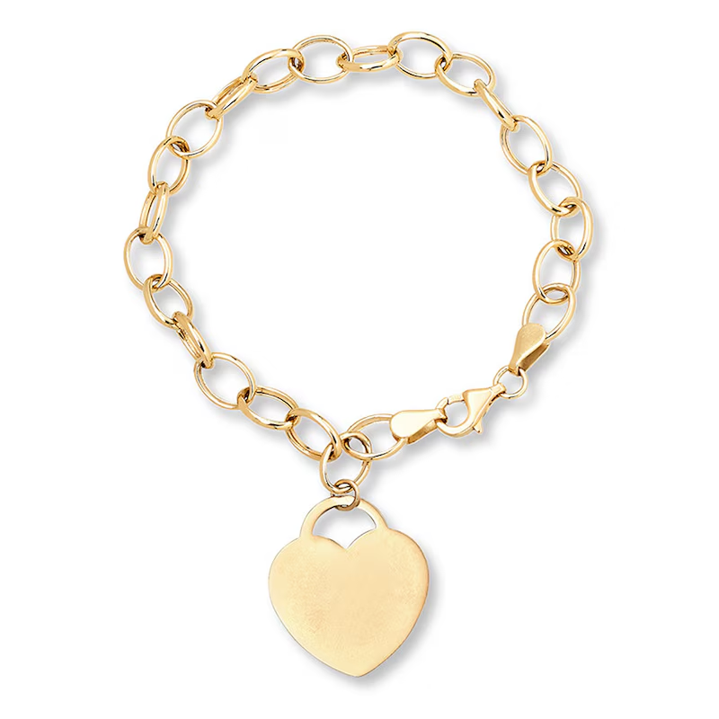 Dangle Heart Tag Bracelet - Delta Swanky Girl
