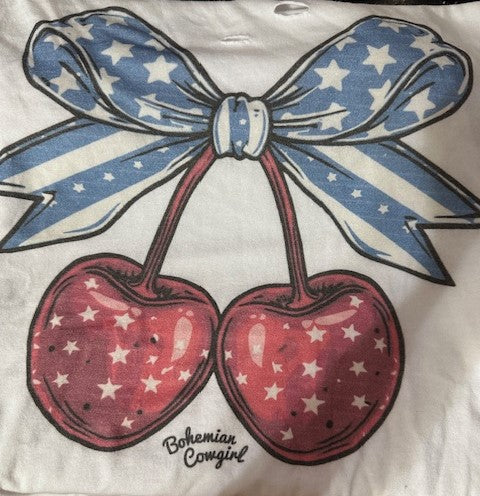 Cherry Bow Graphic Tank
