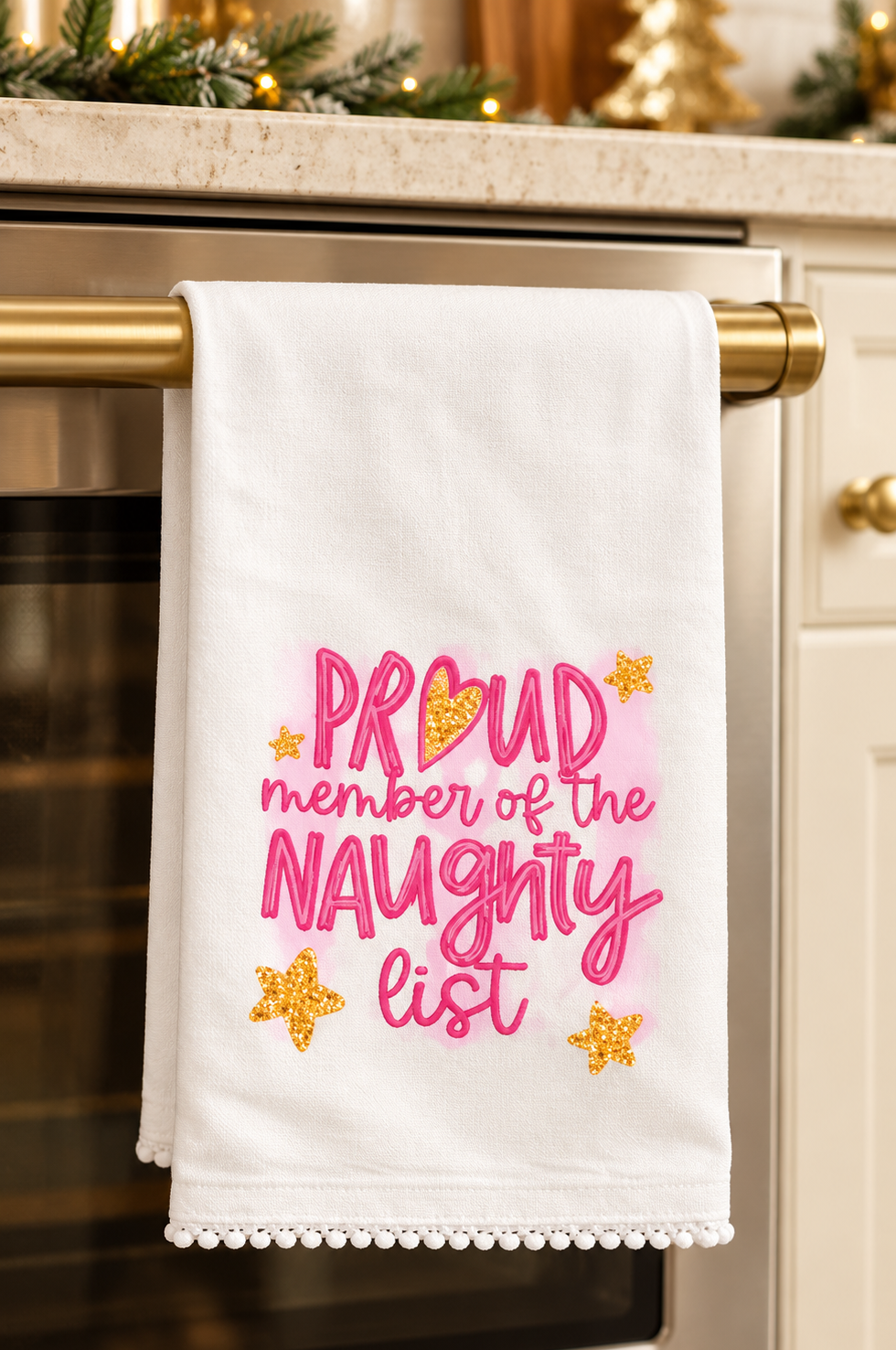 The Christmas Cheer Tea Towel | Festive & Funny Holiday Kitchen Towel