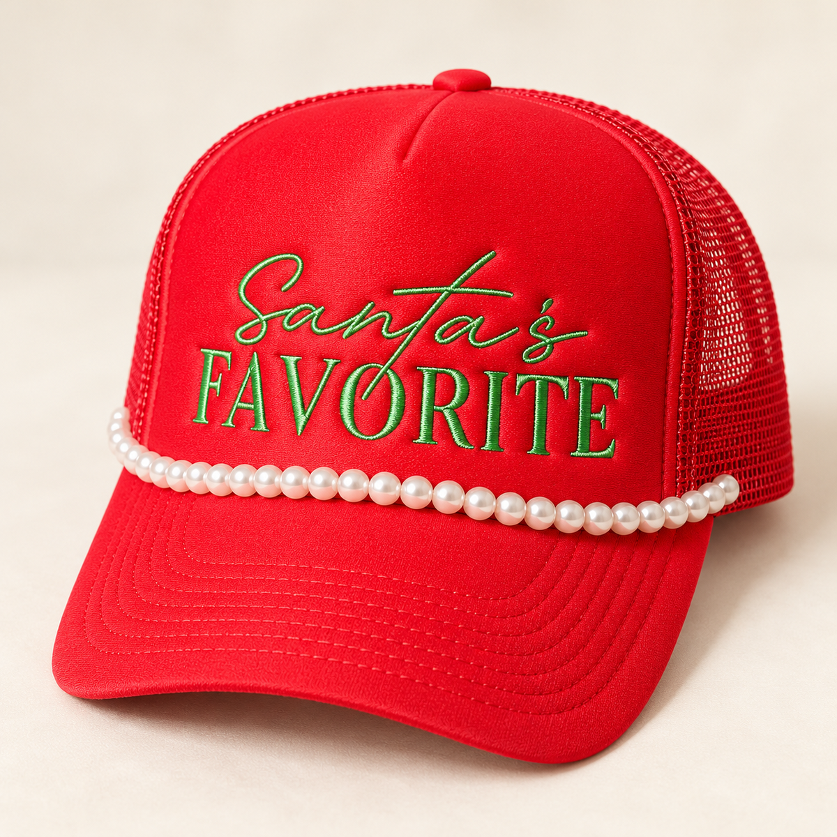 The Merry Mischief Trucker Hat | Embellished Christmas Hat