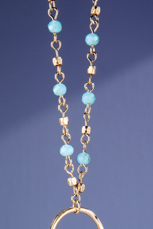 Eleanor Beaded Necklace (Turquoise)