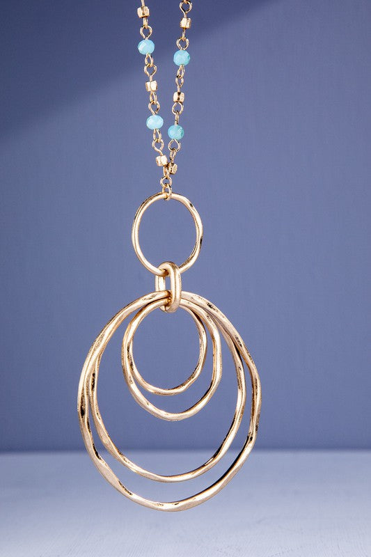 Eleanor Beaded Necklace (Turquoise)