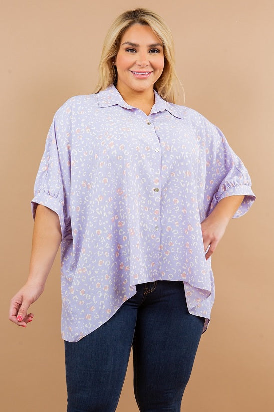 Curvy Back in Time Top (Purple) - Delta Swanky Girl