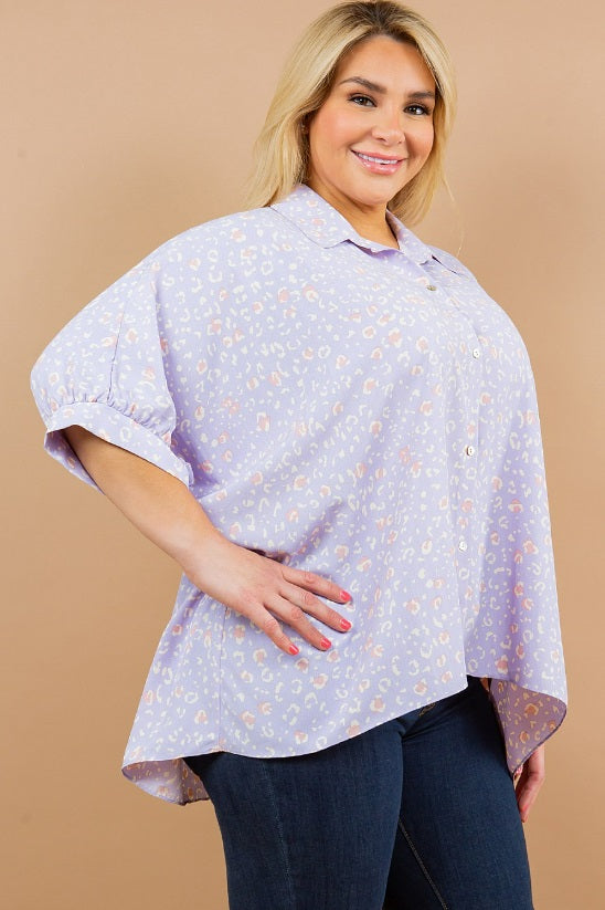 Curvy Back in Time Top (Purple) - Delta Swanky Girl