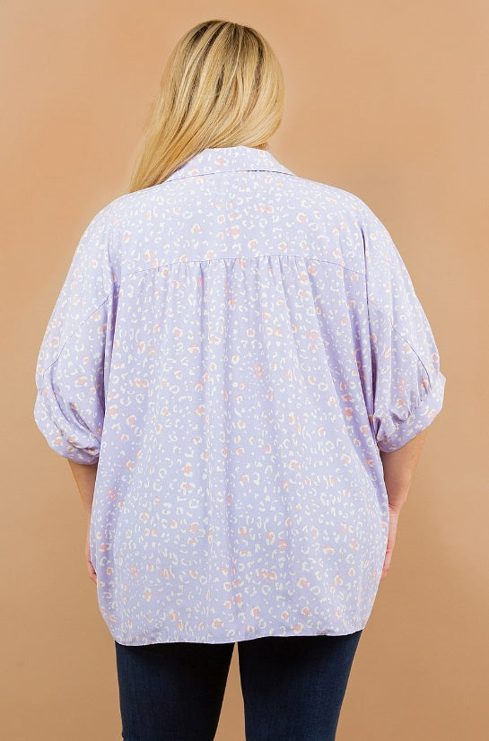 Curvy Back in Time Top (Purple) - Delta Swanky Girl