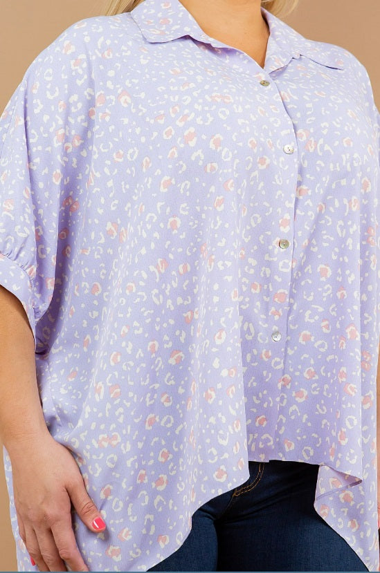Curvy Back in Time Top (Purple) - Delta Swanky Girl