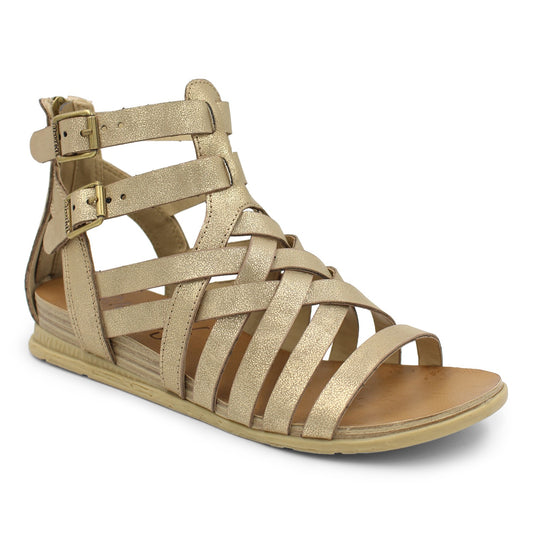 J David Gladiator Sandal (Gold) - Delta Swanky Girl