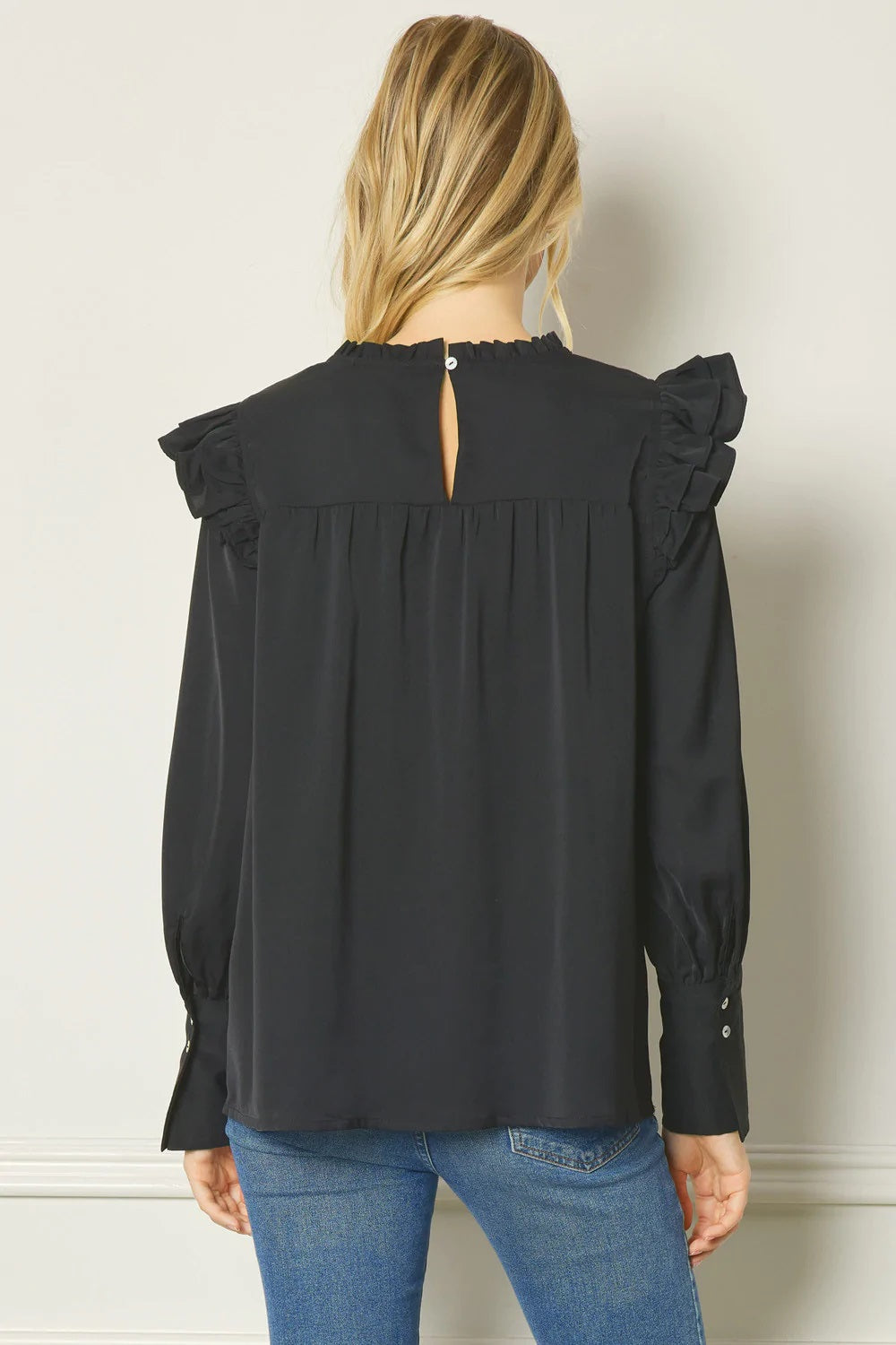 Crossed Paths Top - Black - Delta Swanky Girl