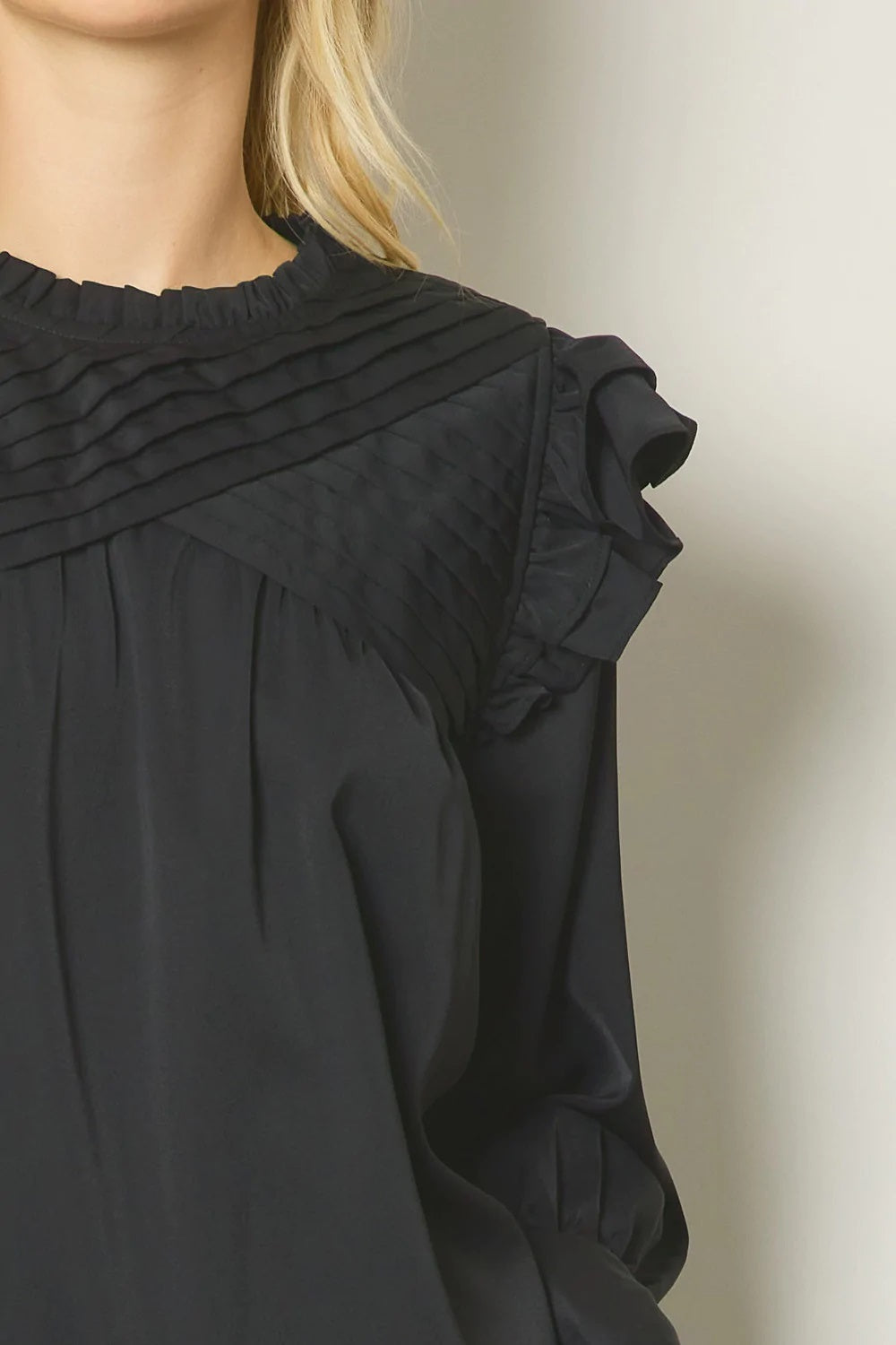 Crossed Paths Top - Black - Delta Swanky Girl