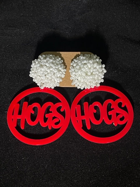 Swanky Design Earrings (Hogs) - Delta Swanky Girl